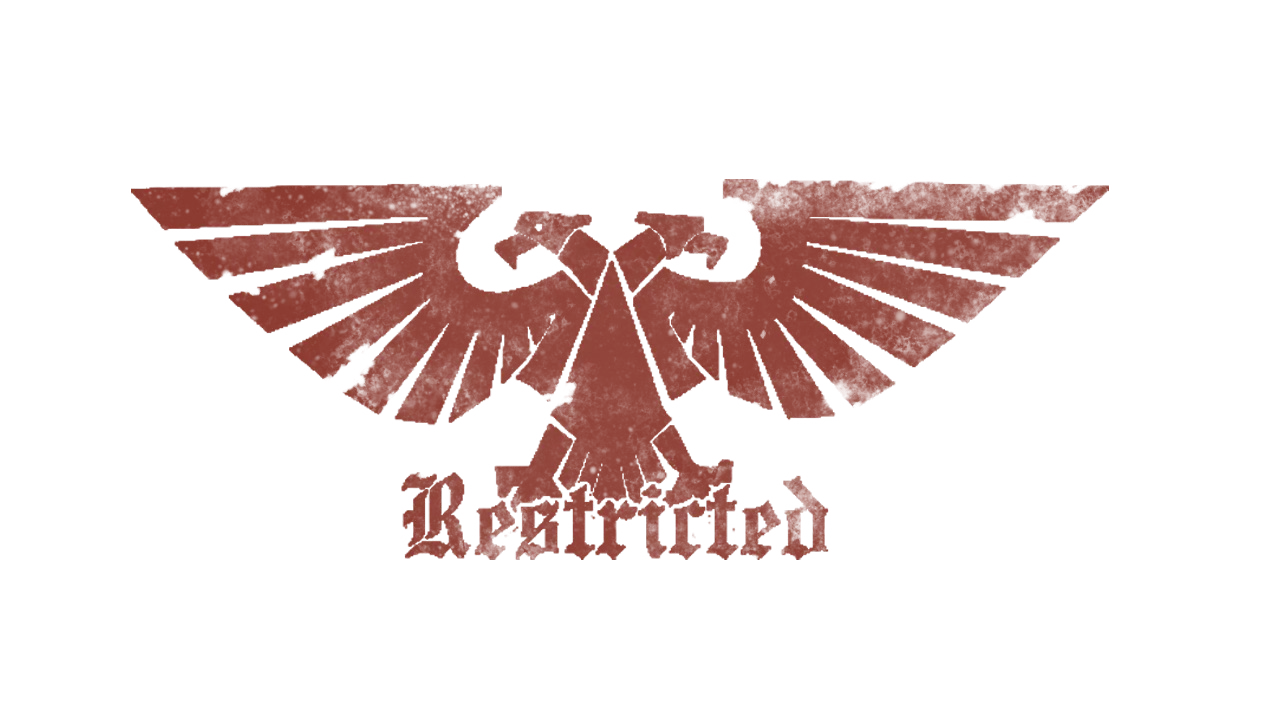 Stamp of the Imperium, reading "Restricted"
